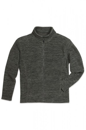 Ανδρική ζακέτα Φλις - B ST 5060 σκούρο γκρι